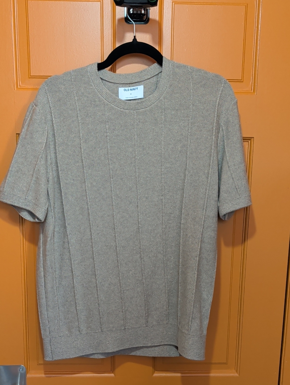 Old Navy Men's Short-Sleeve Knit Shirt in Beige